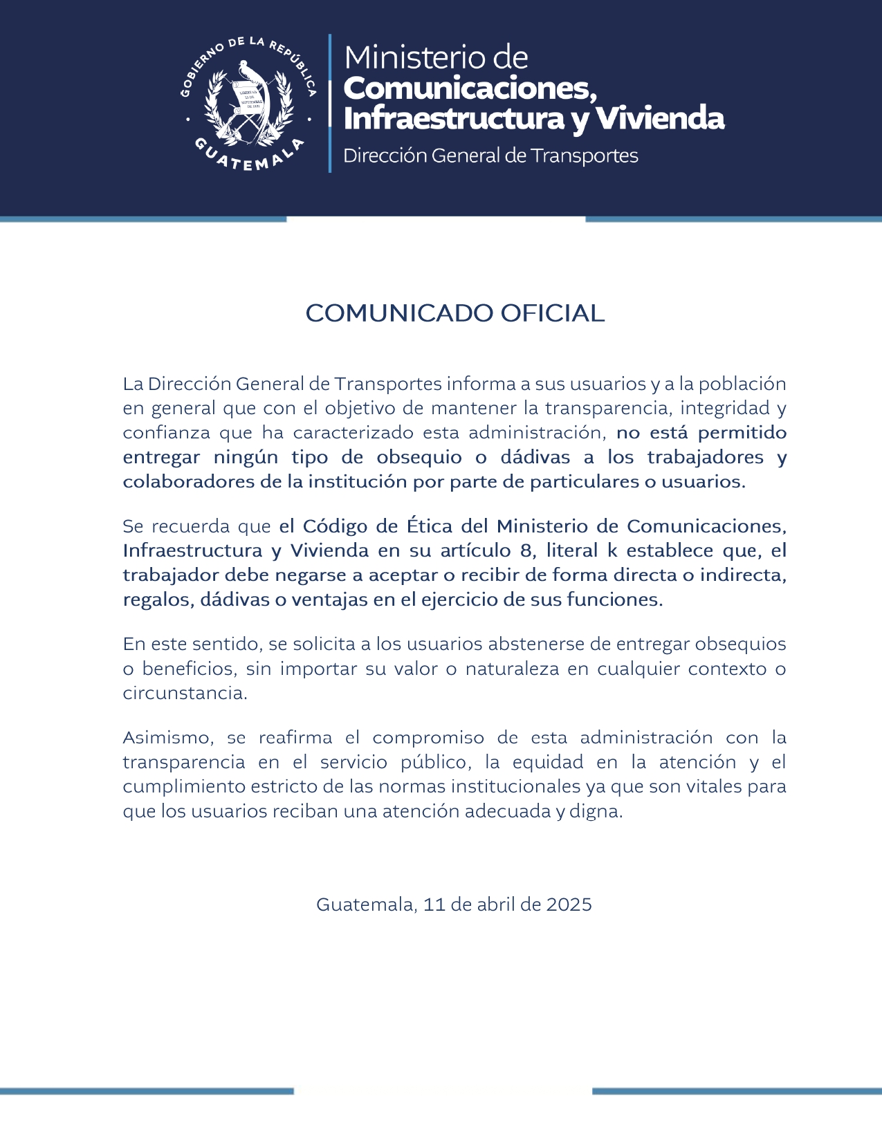 La DGT a sus usuarios y población en general informa