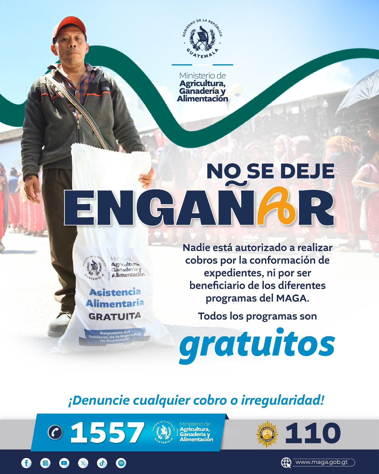 Nadie puede cobrarle por ser beneficiario del MAGA
