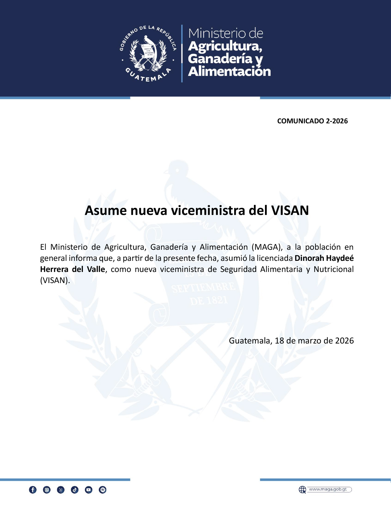 Asume nueva viceministra del VISAN