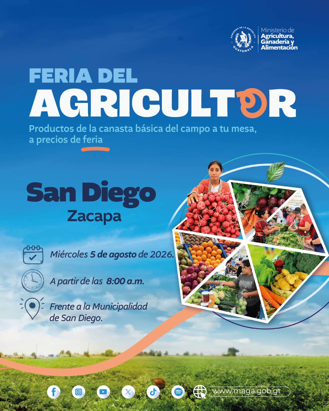 La Feria del Agricultor llega a San Diego, Zacapa