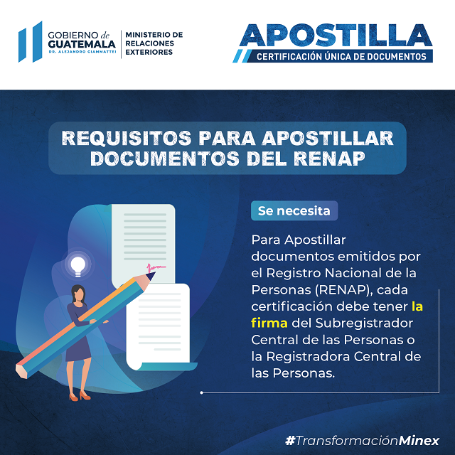 Apostilla, Renap