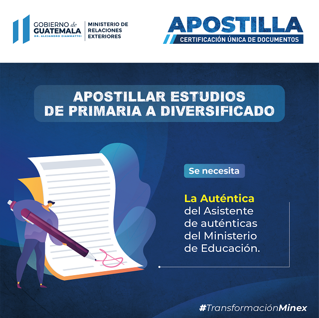 Apostilla, primaria