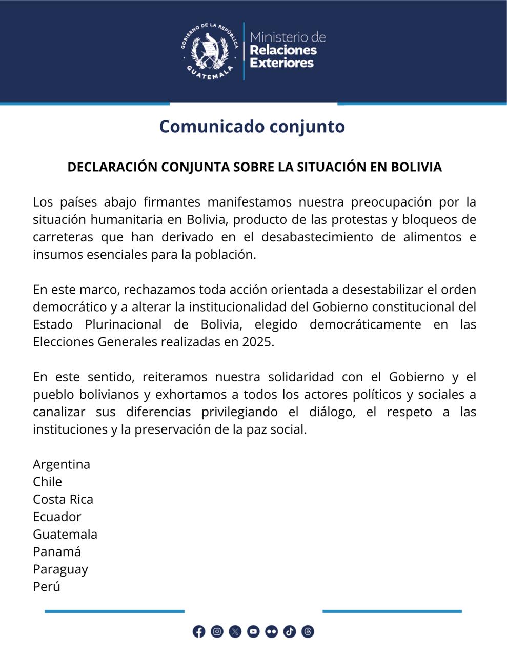 comunicado conjunto