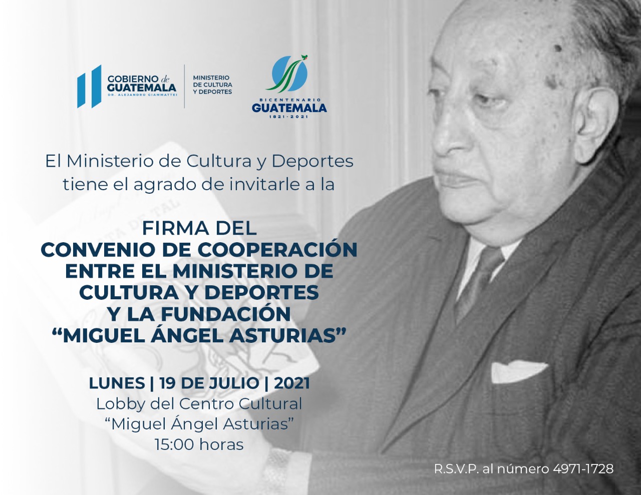 Firma del convenio de cooperación entre el Ministerio de Cultura y Deportes y la Fundación "Miguel Ángel Asturias"