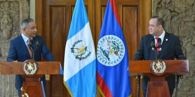 Visita del Primer Ministro de Belice y Presidente de Guatemala. 