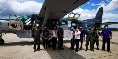 Fuerza Aérea Guatemalteca trasladó más de 16 mil dosis de vacunas contra COVID-19