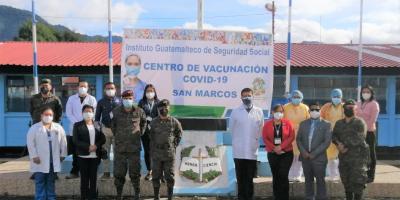 Centro de Vacunación en San Marcos. 