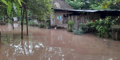 Inundación en Champerico, Retalhuleu.