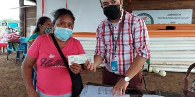 Familias beneficiadas con Subsidio Monetario Directo para compra de alimentos