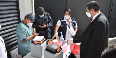 Centro de Recepción de Retornados puesto de Vacunación 