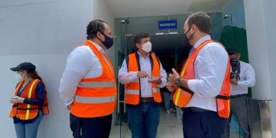 Director General de Migración y Ministro de Relaciones Exteriores en Centro de Recepción de Retornados zona 13