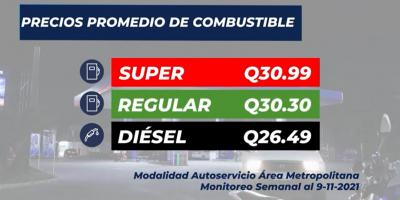 Informe semanal sobre el precio de los combustibles.