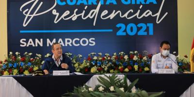 Presidente Alejandro Giammattei se reúne con autoridades de San Marcos