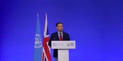 Ministro de Ambiente durante su intervención en la COP26