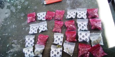 Parte de la droga incautada