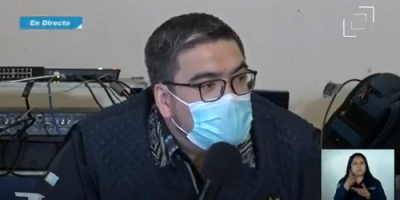 El Ministro Pimentel durante su exposición en Chiquimula.