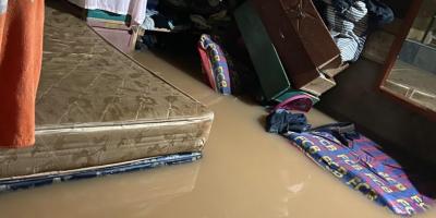 Registro de inundación en el departamento de Izabal.