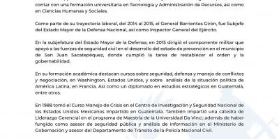 MINISTRO DE GOBERNACIÓN
