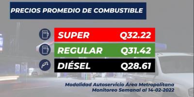 Informe semanal sobre el precio de los combustibles.