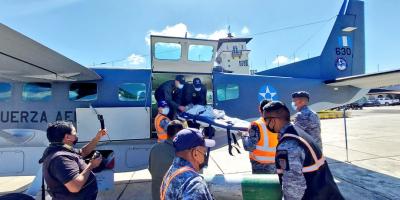Fuerza Aérea Guatemalteca apoyó traslado aeromédico de menor con quebrantos de salud