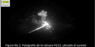 Vista al volcán de Fuego. Fuente: INSIVUMEH.