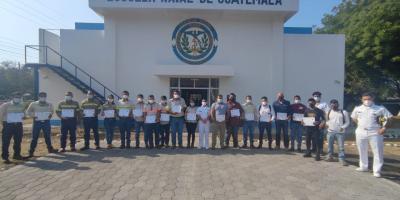 21 profesionales guatemaltecos finalizan curso de Protección de Buques e Instalaciones Portuarias