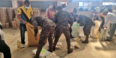 Tercera Brigada de Infantería apoyó entrega de víveres a población vulnerable de Moyuta, Jutiapa