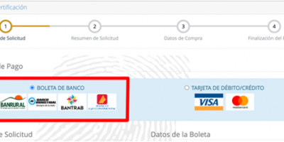 "BOLETA DE BANCO" PARA TRÁMITES EN LÍNEA