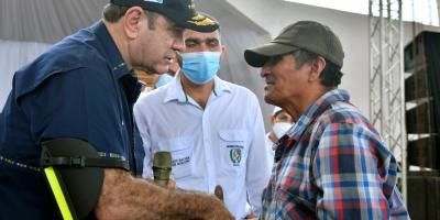 Presidente Alejandro Giammattei en el municipio de La Unión 