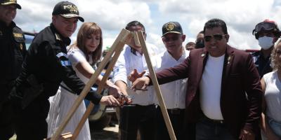 Inician trabajos de construcción de estación policial de Monjas, Jalapa