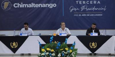 Presidente Giammattei en Chimaltenango