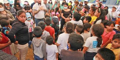 Las niñas y niños compartieron un momento de reflexión