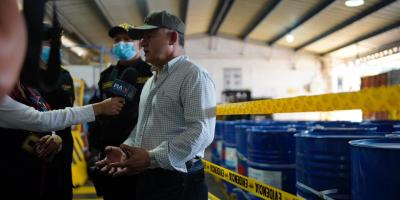 Ministro de Gobernación da a conocer importante golpe al narcotráfico 