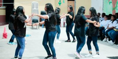 Las adolescentes participaron de forma entusiasta