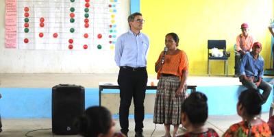 Director Global de Nutrición de Unicef conoce acciones para la prevención de la inseguridad alimentaria y nutricional en Alta Verapaz