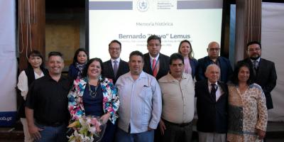 Homenaje a Bernardo Lemus Mendoza por parte de SEGEPLAN.