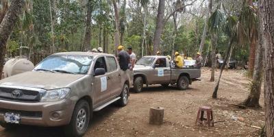 Continúa apoyo logístico en el combate de incendios forestales en Petén 