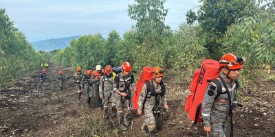 Ejército de Guatemala apoya las tareas de búsqueda y rescate de aeronave desaparecida al norte de Escuintla.