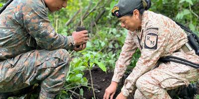 Ejército de Guatemala lleva a cabo jornadas de reforestación para el fortalecimiento de los bosques.