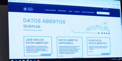 Página de inicio de portal de datos abiertos de SEGEPLAN.