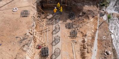 Concluye perforación de pilotes en el nuevo puente de Villa Nueva