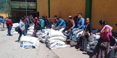 Continúan las dotaciones del Bono Campesino en Chimaltenango y Baja Verapaz