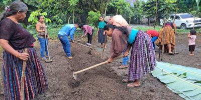 Huerto comunal fortalecen agricultura familiar campesina en Ixcán