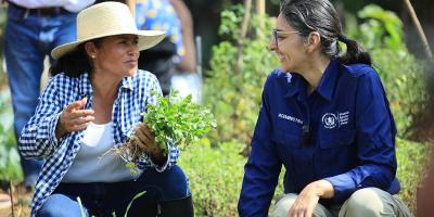 Agricultoras fortalecen producciones y la seguridad alimentaria con huertos comunitarios