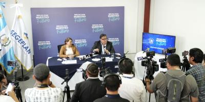 Información fue brindada durante conferencia de prensa promovida por la SEGEPLAN.