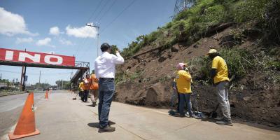 COVIAL habilita paso en ruta CA-9 Sur tras derrumbe