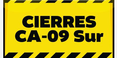 CIV anuncia cierres parciales en la CA-9 Sur para estudios técnicos preventivos