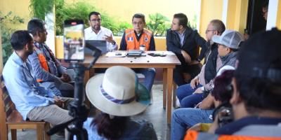Acuerdan habilitar ruta de emergencia por San Juan del Obispo ante inestabilidad del terreno
