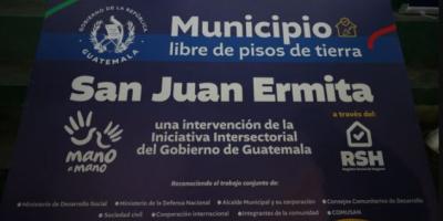 Declaramos a San Juan Ermita, Chiquimula municipio libre de pisos de tierra