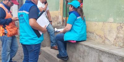 CIV inspecciona viviendas de familias damnificadas por los eventos sísmicos en Santa María de Jesús, Sacatepéquez
